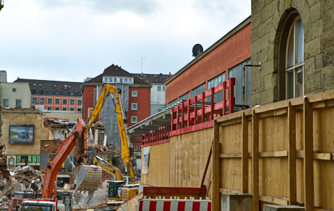 02.10.2019 - Der Abriss der ehemaligen Schalterhalle am Hauptbahnhof München ist fast abgeschlossen