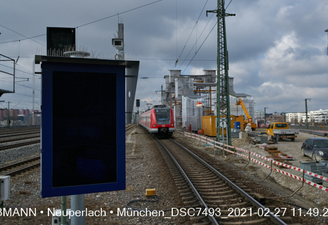 27.02.2021 neuperlach.org.gelbmann.org zeigt den Brückenbogen am Hirschgartenn für die 2. Stammstrecke München